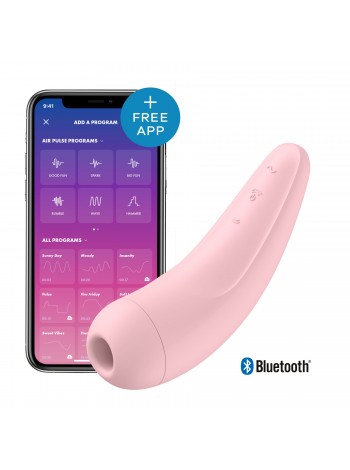 Bluetooth вакуумний кліторальний стимулятор Satisfyer Curvy 2+ Pink