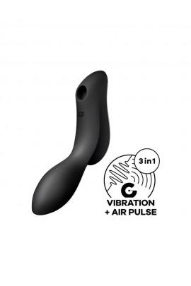 Вакуумный стимулятор с вибрацией Satisfyer Curvy Trinity 2 Black
