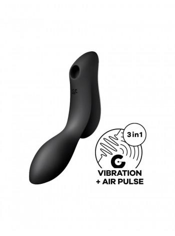Вакуумний стимулятор з вібрацією Satisfyer Curvy Trinity 2 Black