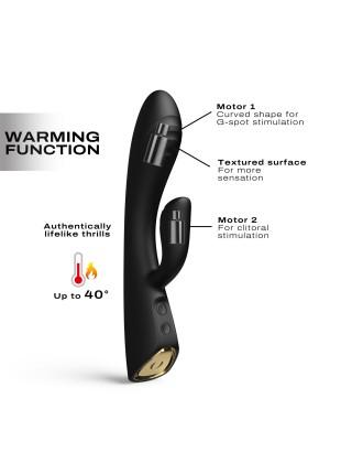 Dorcel Flexi Rabbit Black Warm Vibrator