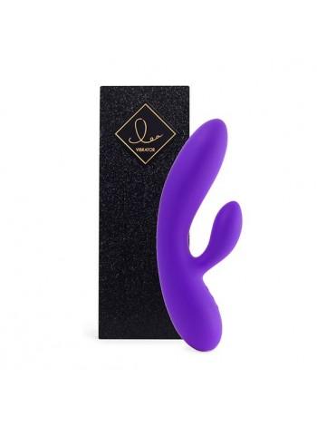 Гибкий вибратор кролик с двумя моторами FeelzToys Lea Rabbit Vibrator Medium Purple