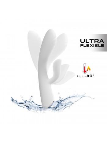 Вибратор-кролик с подогревом Dorcel FLEXI RABBIT WHITE, гибкий ствол