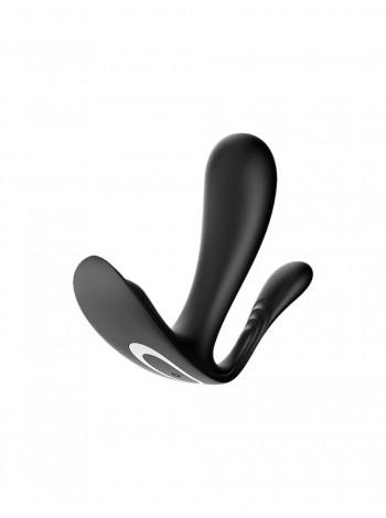Double smart vibrator in Satisfyer Top Secret+ Black Panties