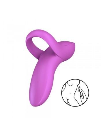 Вибратор на палец Satisfyer Bold Lover Dark Pink, гибкий