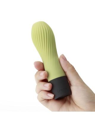 Vibrator IROHA ZEN Matcha with delicate ribbed surface