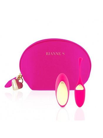 Виброяйцо с вибрирующим пультом Rianne S: Pulsy Playball Deep Pink , косметичка-чехол в подарок