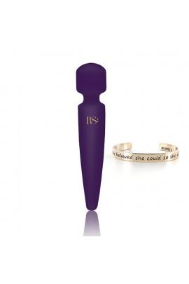 Вібромасажер Rianne S: Bella Mini Wand Purple браслет в подарунок