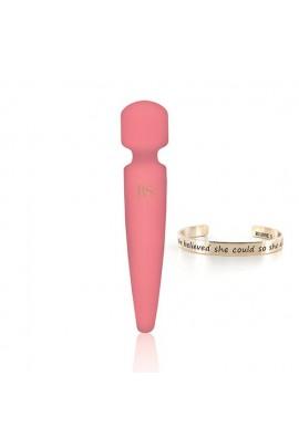Vibrating massager Rianne S: Bella Mini Wand Coral + bracelet as a gift