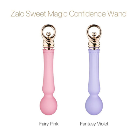 Вибромассажер с подогревом Zalo Sweet Magic - Confidence Wand Fantasy Violet || Вібромасажер із підігрівом Zalo Sweet Magic - Confidence Wand Fantasy Violet || Powerful Vibrating Massager Heated Zalo Confidence, Fantasy Violet