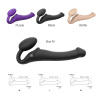 Безремневой страпон с вибрацией Strap-On-Me Vibrating Flesh L, диаметр 4,2 см, пульт ДУ, регулируемый || Безремінний страпон з вібрацією Strap-On-Me Vibrating Flesh L, діаметр 4,2 см, пульт ДК, регульований || Strapless strap-on with vibration and remote control Strap-On-Me Vibrating Flesh L