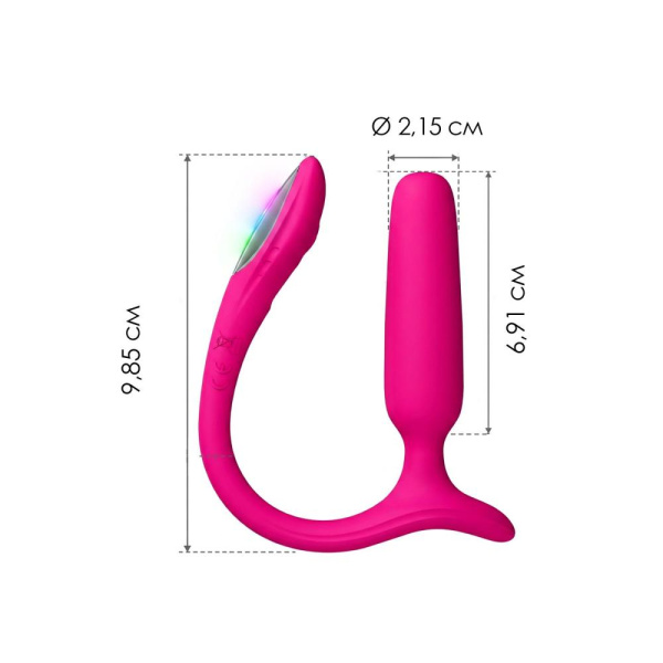 Анальная смарт-вибропробка Lovense Lush Anal, очень мощная, LED-подсветка