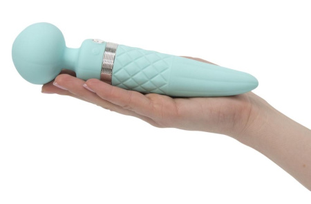 Вибромассажер 2в1 PILLOW TALK - Sultry Teal, классический массажер и вибратор с ротацией, подогрев || Вібромасажер 2в1 PILLOW TALK - Sultry Teal, класичний масажер і вібратор з ротацією, підігрів || Massager PILLOW TALK - Sultry Teal