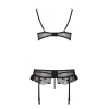 Сексуальный комплект с поясом для чулок Passion LOVELIA SET S/M, black || Сексуальний комплект з поясом для панчіх Passion LOVELIA SET S/M, black || LOVELIA SET black S/M - Passion