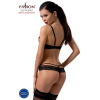 Комплект белья Passion Exclusive NORTH SET XXL/XXXL, black, лиф и трусики с элементами под латекс || Комплект білизни Passion Exclusive NORTH SET XXL/XXXL, black, ліф і трусики з елементами під латекс || Set lingerie NORTH SET black XXL/XXXL - Passion Exclusive: bodice and panties with elements under latex
