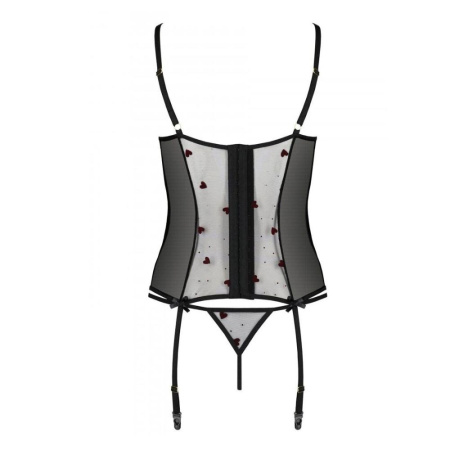 Корсет с подвязками, стринги Passion LOVELIA CORSET XXL/XXXL, black || Корсет з підв'язками, стрінги Passion LOVELIA CORSET XXL/XXXL, black || LOVELIA CORSET black XXL/XXXL - Passion