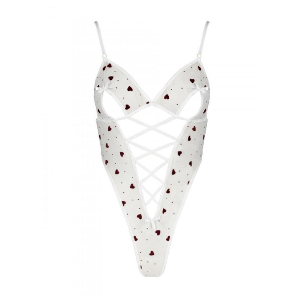 Эротическое боди с рисунком Passion LOVELIA BODY XXL/XXXL, white