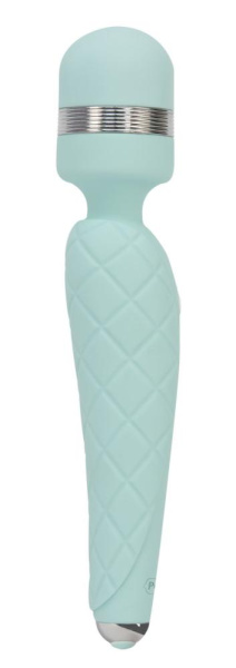 Роскошный вибромассажер PILLOW TALK - Cheeky Teal с кристаллом Swarovski, плавное повышение мощности