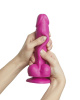 Реалистичный фаллоимитатор Strap-On-Me Sliding Skin Realistic Dildo Fuchsia S, эффект подвижной кожи || Реалістичний фалоімітатор Strap-On-Me Sliding Skin Realistic Dildo Fuchsia S, ефект рухливої шкіри || 