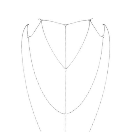 Цепочка для спины Bijoux Indiscrets Magnifique Back and Cleavage Chain - Silver, украшение для тела || Ланцюжок для спини Bijoux Indiscrets Magnifique Back and Cleavage Chain - Silver, прикраса для тіла || Chain for back Bijoux Indiscrets Magnifique Back and Cleavage Chain - Silver