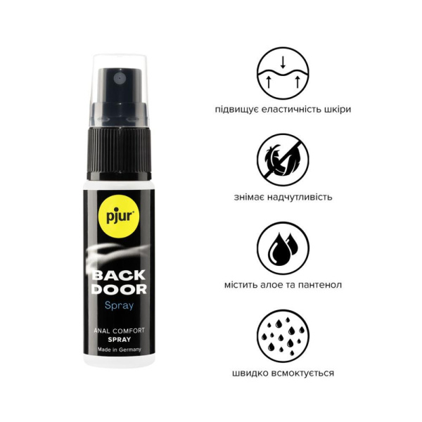 Расслабляющий анальный спрей pjur BACK DOOR spray 20 мл, с пантенолом и алоэ, концентрированный