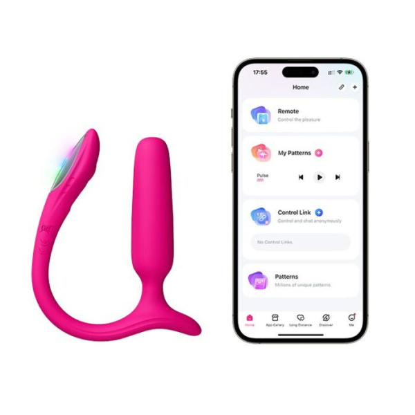 Анальная смарт-вибропробка Lovense Lush Anal, очень мощная, LED-подсветка