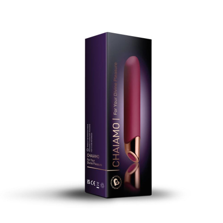 Мощный вибратор Rocks Off Chaiamo Burgundy, soft-touch силикон, до 3-х часов работы, водостойкий || Потужний вібратор Rocks Off Chaiamo Burgundy, soft-touch силікон, до 3-х годин роботи, водостійкий || Vibrator Rocks Off Chaiamo Burgundy