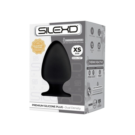 Анальная пробка SilexD (Model 1 size XS) двухслойная, силикон+Silexpan, диаметр 4,5см || Анальна пробка SilexD (Model 1 size XS) двошарова, силікон + Silexpan, діаметр 4,5 см || 