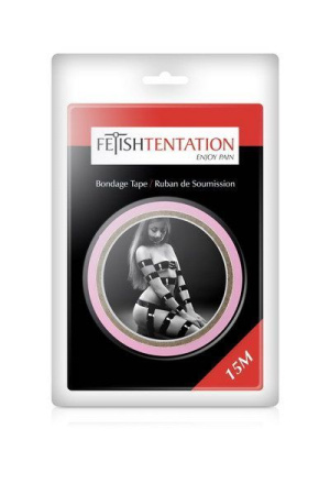 Скотч для бондажа Fetish Tentation Rose (15 м), не липнет к коже и волоскам, только сам к себе || Скотч для бондажа Fetish Tentation Rose (15 м), не липне до шкіри і волосків, тільки сам до себе || Tape for bondage, not sticky to skin and hair Fetish Tentation Rose (15m)