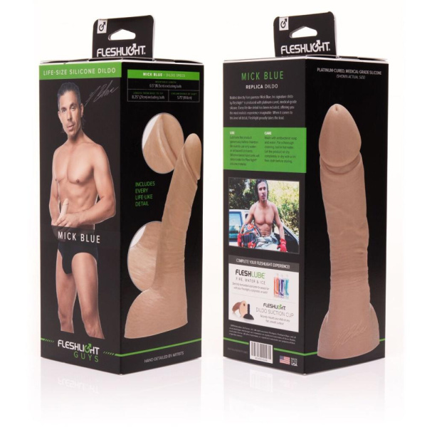 Фаллоимитатор Fleshlight Guys: Mick Blue Dildo, по слепку пениса порноактера