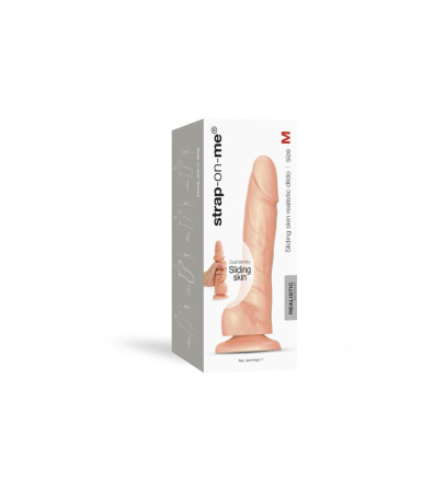Реалистичный фаллоимитатор Strap-On-Me Sliding Skin Realistic Dildo Vanille M, эффект подвижной кожи || Реалістичний фалоімітатор Strap-On-Me Sliding Skin Realistic Dildo Vanille M, ефект рухливої шкіри || 