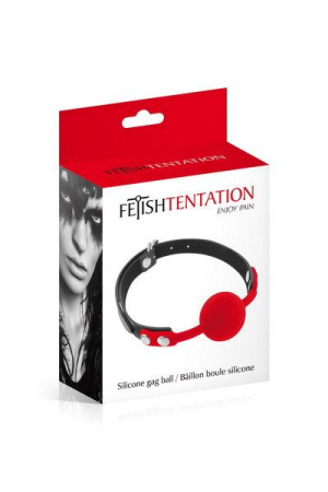 Классический кляп с силиконовым шариком Fetish Tentation Silicone Gag Ball Red || Класичний кляп з силіконовою кулькою Fetish Tentation Silicone Gag Ball || Red bdsm with comfortable ball Fetish Tentation Silicone Gag Ball Red