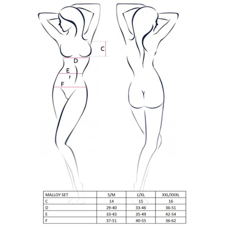 Костюм зайки Passion MALLOY SET S/M, трусики, топик и ушки || Костюм зайчика Passion MALLOY SET S/M, трусики, топік і вушка || Suit Bunny Malloy Set S / M - Passion, Panties, Topic and Ears