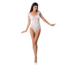 Бодистокинг Passion BS064 One Size, White, боди, закрытое плечо, открытый доступ || Бодістокінг Passion BS064 One Size, White, боді, закрите плече, відкритий доступ || Bodystock Passion BS064 white, bodysuit, closed shoulder