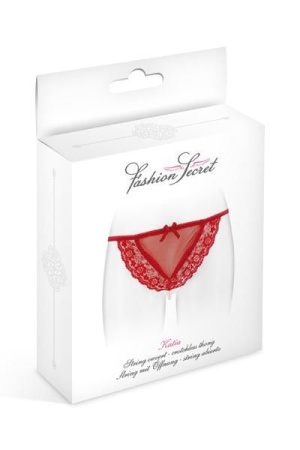 Трусики-стринги с жемчужной ниткой Fashion Secret KATIA Red || Трусики-стрінги з перлинною ниткою Fashion Secret KATIA Red || Panties with pearl with string Fashion Secret KATIA Red