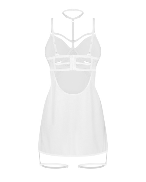 Бэби-долл Obsessive Arrowel White с декоративным чокером и гартерами