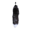 Металлическая анальная пробка Лисий хвост Alive Black And White Fox Tail S, диаметр 2,9 см || Металева анальна пробка Лисячий хвіст Alive Black And White Fox Tail S, діаметр 2,9 см || 