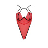 Боди с высоким вырезом бедра Passion Exclusive AKITA BODY S/M, red || Боді з високим вирізом стегна Passion Exclusive AKITA BODY S/M, red || Bodysuit with high cut hips AKITA BODY red S/M - Passion Exclusive