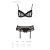 Сексуальный комплект с поясом для чулок Passion LOVELIA SET XXL/XXXL, black || Сексуальний комплект з поясом для панчіх Passion LOVELIA SET XXL/XXXL, black || LOVELIA SET black XXL/XXXL - Passion