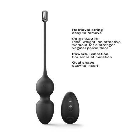 Вагинальные шарики Dorcel LOVE BALLS BLACK, вибрации и движения внутреннего шарика, пульт ДУ || Вагінальні кульки Dorcel LOVE BALLS BLACK, вібрації та рухи внутрішньої кульки, пульт ДК || Simulator balls Dorcel LOVE BALLS BLACK, vibration and movement inner ball, remote REMOTE