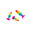 Силиконовая анальная пробка Wooomy Hiperloo Silicone Rainbow Plug L, диаметр 3,9 см, длина 13,1 см || Силіконова анальна пробка Wooomy Hiperloo Silicone Rainbow Plug L, діаметр 3,9 см, довжина 13,1 см || 