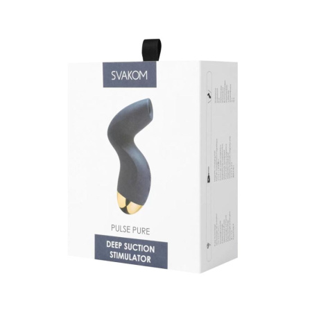 Вакуумный клиторальный стимулятор Svakom Pulse Pure Navy Blue, 5 режимов, 5 интенсивностей в каждом || Вакуумний кліторальний стимулятор Svakom Pulse Pure Navy Blue, 5 режимів, 5 інтенсивностей у кожному || Vacuum clitoral stimulator Svakom Pulse Pure Navy Blue, 5 modes, 5 different in each