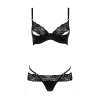 Комплект белья Passion Exclusive NORTH SET XXL/XXXL, black, лиф и трусики с элементами под латекс || Комплект білизни Passion Exclusive NORTH SET XXL/XXXL, black, ліф і трусики з елементами під латекс || Set lingerie NORTH SET black XXL/XXXL - Passion Exclusive: bodice and panties with elements under latex