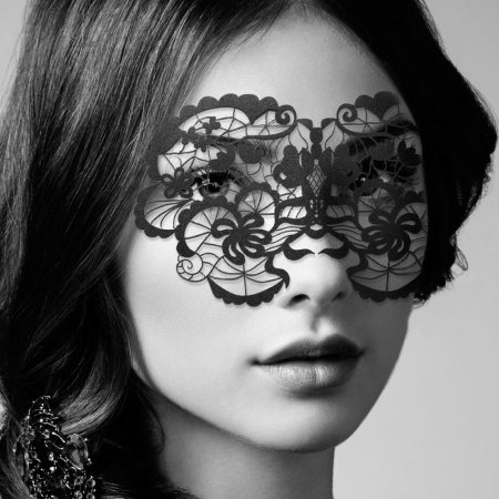Маска на лицо Bijoux Indiscrets - Anna Mask, виниловая, клеевое крепление, без завязок || Маска на обличчя Bijoux Indiscrets - Anna Mask, вінілова, клейове кріплення, без зав'язок || Vinyl mask on face without tours Bijoux Indiscrets - Anna Mask