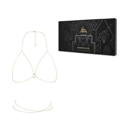 Цепочка портупея Bijoux Indiscrets Magnifique Bra Chain - Gold, украшение на тело || Ланцюжок портупея Bijoux Indiscrets Magnifique Bra Chain - Gold, прикраса на тіло || Tsepochka-portupeya Bijoux Indiscrets Magnifique Bra Chain - Gold