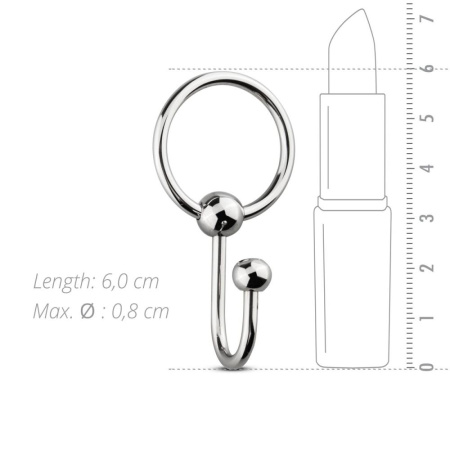 Уретральная вставка с кольцом Sinner Gear Unbendable - Sperm Stopper Solid, диаметр кольца 3,2см || Уретральна вставка з кільцем Sinner Gear Unbendable - Sperm Stopper Solid, діаметр кільця 3,2см || Urethral insert with ring Sinner Gear Unbendable - Sperm Stopper Solid, diameter ring 3,2cm