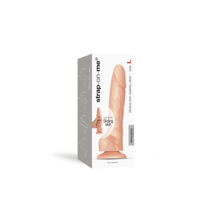 Реалистичный фаллоимитатор Strap-On-Me Sliding Skin Realistic Dildo Vanille L, эффект подвижной кожи || Реалістичний фалоімітатор Strap-On-Me Sliding Skin Realistic Dildo Vanille L, ефект рухливої шкіри || 