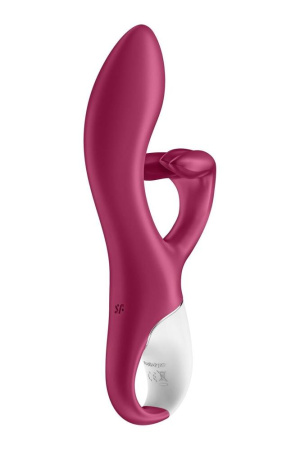 Вибратор кролик с тройным отростком Satisfyer Embrace me Berry, 2 мотора, диаметр 3,6 см || Вібратор-кролик із потрійним відростком Satisfyer Embrace me Berry, 2 мотори, діаметр 3,6 см || Vibrator hug with triple extension Satisfyer Embrace me Berry, 2 motors, diameter 3,6 cm