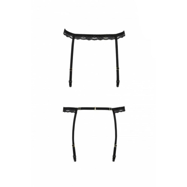 Пояс-стрепы для чулок Passion Exclusive SHELLY GARTER BELT L/XL, black