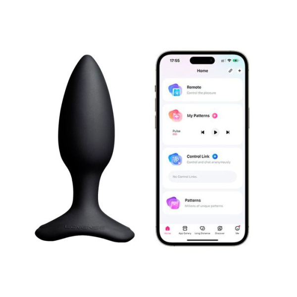 Анальная смарт-вибропробка Lovense Hush 2, размер S