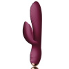 Вибратор-кролик Rocks-Off Every Girl Burgundy, два мотора, разноцветная LED-подсветка, мощный
